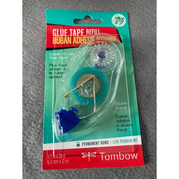 Tombow Glue Tape Refill 1/3" X 39 Ft Double Sided Permanent Bond Ruban Adhesif - Picture 1 of 3